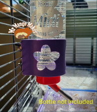 Cage Mounted Flower Water Bottle Holder for Rabbit, Guinea Pig, Rat, Hamster