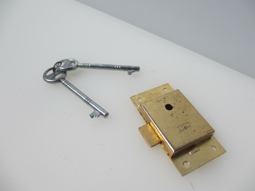 Gold metal cabinet lock - gold,