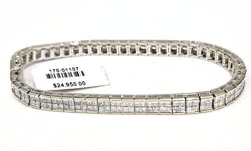 14k white gold diamond tennis - white,