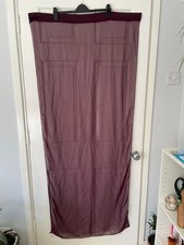Single Burgundy Mesh Sheer Voile Curtain Panel, Rod Pocket, Size 71x27
