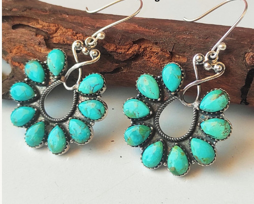 Mohave turquoise earrings 925 - turquoise,