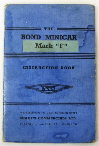 Bond minicar mark car - f, owners