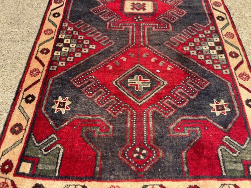 Antique heriz runner rug 2x13 - antique,