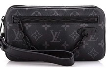 Louis Vuitton Pochette Volga - Virgil Abloh - Monogram Eclipse Clutch / Bag