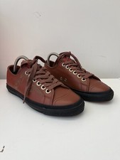 EVISU MENS PLIMSOLES TRAINERS BROWN UK7