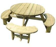 Round picnic table, 8 seat Pub