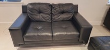 Black Leather 4 Piece Sofa
