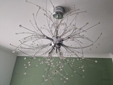 Used Pagazzi brand feature ceiling lights. Chrome and acrylic glass.