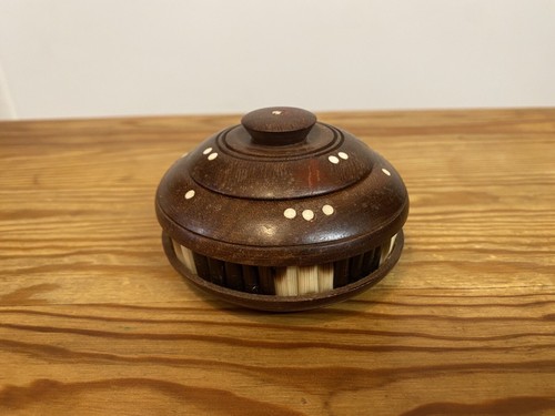 Vintage solid wooden trinket - solid,