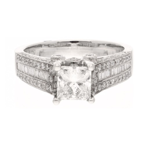 18carat white gold - 18carat, princess