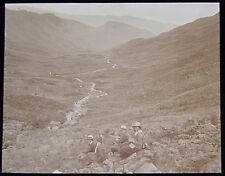 Glass Magic Lantern Slide EDWARDIAN FAMILY AT EASEDALE DATED 1915 PHOTO