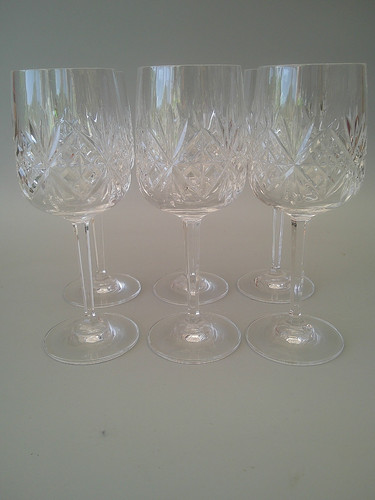 Lead crystal wine - wine, glasses
