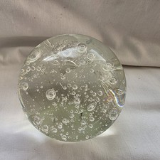 GLASS PAPERWEIGHT CLEAR BUBBLE