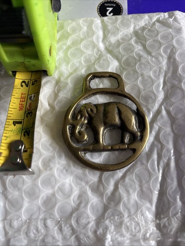 Small vintage brass elephant - small,