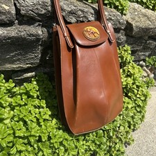 Rare Lalique Brown Bucket Bag