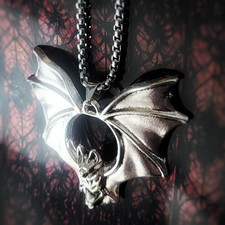 Stainless Steel Bat Pendant
