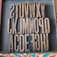 WOODEN Letterpress PRINTING BLOCKS Type 9.3cm High. Choose Your Letters