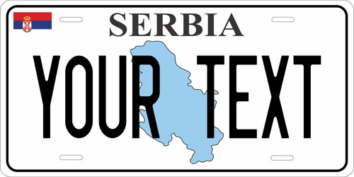 Serbia map license - license, plate