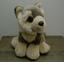 TY 2011 ROCKY Adorable Very Soft Timber Wolf Wild Dog Malamute Husky Plush Toy