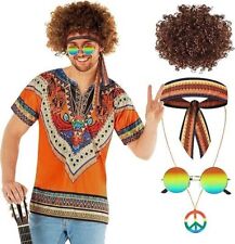 Morph Hippie Costume Men 70s Fancy Dress Mens 70s Costume Mens 70s - LARGE