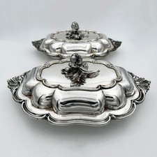 PAIR VICTORIAN ENTRÉE DISHES