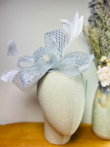 Feather looped fascinator - feather,
