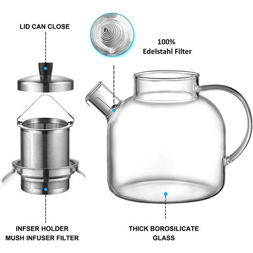 Glass teapot tea kettle - kettle, with