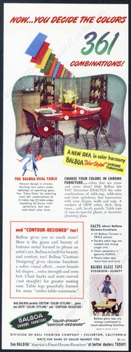 1948 balboa chrome dinette - balboa,