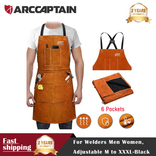 Welding apron cowhide leather - welding,