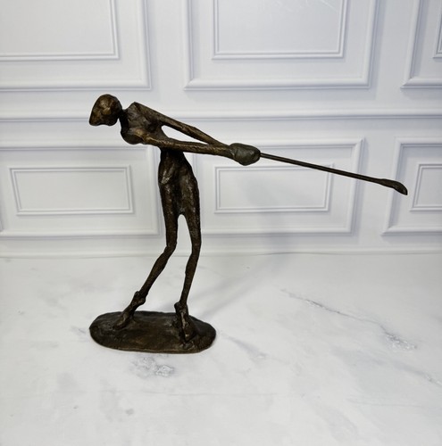 Golfer sculpture bronze - golfer,