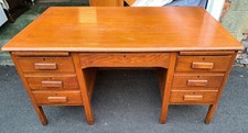 Vintage Abbess Teacher's Style Writing Desk in Oak - Mid C with Drawers
