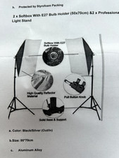 Studio softbox continuous lighting kit