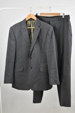 Men's Ted Baker 2-Piece Charcoal Grey Trouser Suit Chest 42R Waist 36R
