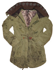 DESIGUAL Khaki Green Cotton &
