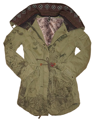 Desigual khaki green cotton - khaki, &