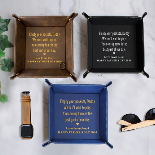 Personalized leather valet - personalized,