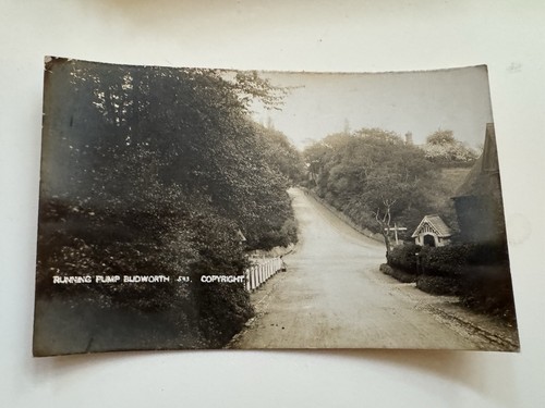 Antique postcard running - antique,