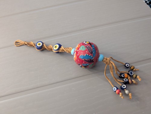 Red evil eye - eye, pendant