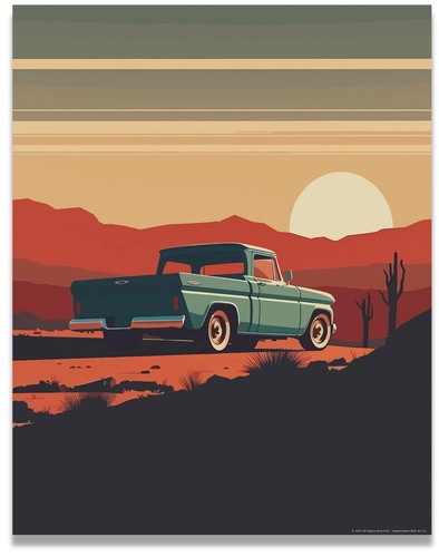 Classic trucks 11x14 decor - classic,