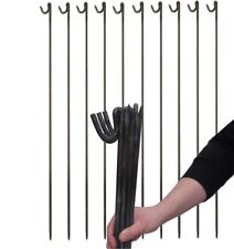 10 Pack Strong Fencing Pins 1100mm x 8mm Steel Road Barrier Fence Stakes Signage
