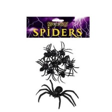 9 x Large Halloween Spiders Party Decoration Props Prank Plastic Fake Fun Jokes