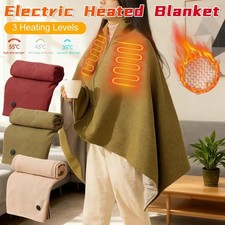USB Electric Heated Blanket Wearable 3 Heating Level Heated Shawl Warmer Blanket