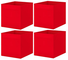 4x IKEA DRONA Storage Boxes 33x38x33cm For KALLAX Shelf Magazine Foldable Basket