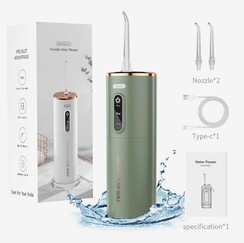 Electric water flosser green - water,