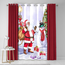 Christmas Curtains – Santa &