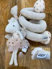 Mamas & Papas Soft Spiral Pram Bebe Car Seat Cot Activity Rattle Sound