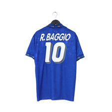 1994 BAGGIO #10 Italy Vintage Diadora Home Football Shirt (L) USA 94