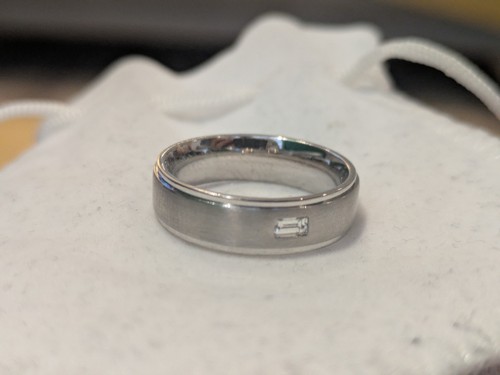 18ct white gold - white, gents