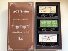 Set of 3 ACE Trains O Gauge Tinplate Brewery Vans - Set 14