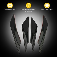 4X Glossy Black Car Bumper Fin